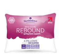 Slumberdown 4 Pack Sleep Soundly Rebound Firm Support Side Sleeper Pillows In White White
