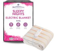 Slumberdown Sleepy Nights Electric Blanket King Size - Warm, Cosy & Energy-Efficient Heated Blanket with 3 Heat Settings | BEAB-Approved, Washable & Easy-Fit Straps (150 × 142cm)