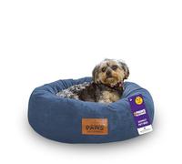 Slumberdown Small Donut Dog Bed (55 cm) - Soft, Supportive & Calming Nest for Puppy, Dogs & Cats | UK-Made, Washable, Non-Slip Base, Plush Cushioning Comfort in Navy
