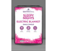 Slumberdown Sleepy Nights Electric Blanket Small Single - Warm, Cosy & Energy-Efficient Heated Blanket with 3 Heat Settings | BEAB-Approved, Washable & Easy-Fit Straps (122 × 61cm)