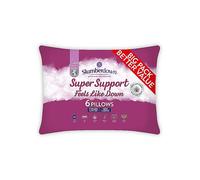 Slumberdown Super Support Feels Like Down Firm Support Pack of 6 Pillows White