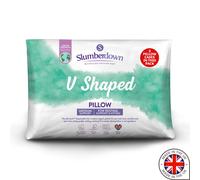Slumberdown Pregnancy V Pillow with Pillowcase - Orthopedic Support for Maternity, Reading & Sitting Up in Bed | UK-Made, Non-Allergenic Cover & Washable (84 x 35cm)
