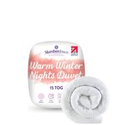 Slumberdown Warm Winter Nights King Size Duvet 15 Tog - Extra Thick & Cosy Quilt for Cold Weather | Soft Touch Cover, Non-Allergenic, Machine Washable, UK-Made Bedding (225 x 220cm)