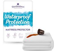Slumberdown Waterproof Mattress Protector Double Bed - Super Absorbent & Spill-Proof, Silent Terry Cover, 30cm Deep Fitted | Durable Up to 300 Washes, Non-Allergenic & Washable (135 x 190cm)