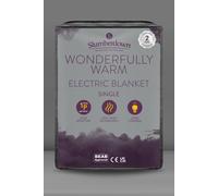 Slumberdown Luxury Electric Blanket Super King Size - Multi-Zone Dual Control Fleece Blanket with 9 Heat Settings | BEAB-Approved, Easy Fit Straps & Washable Heated Blanket (160 × 170cm)