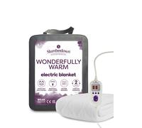 Slumberdown Luxury Electric Blanket Single - Multi-Zone Single Control Fleece Blanket with 9 Heat Settings | BEAB-Approved, Easy Fit Straps & Washable Heated Blanket (150 × 80cm)