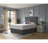 Slumberland Air 6.0 Memory Divan Bed Set Double Linen Beige