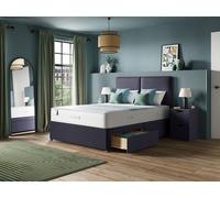 Slumberland Orthopaedic Support Luxe Divan Bed Set Double Linen Beige