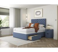 Slumberland Response Latex Luxe Divan Bed Set Single Ink Blue