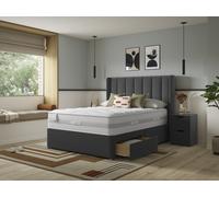 Slumberland Response Latex Premium Divan Bed Set Double Pastel Grey
