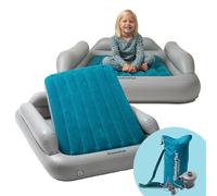 SlumberPod SlumberTot Inflatable Toddler Travel Bed - Portable Kids Air Mattress with Safety Bumpers - Perfectly Sized Ideal for Travel or Home Use - Includes Electric Pump
