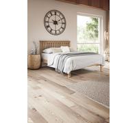 SlumberWorx Dunkeld Solid Wooden Bed Frame w 20cm Comfort Foam Mattress in Light Oak | Size: King SlumberWorx Light Oak King