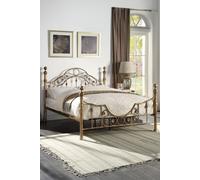 SlumberWorx Letchworth Vintage Victorian Style Antique Metal Bed Frame in Bronze | Size: Double SlumberWorx Bronze Double