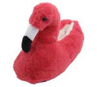 Slumberzzz Ladies Plush 3D Novelty Pink Flamingo Slippers 5/6 UK