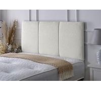 Slumbre Alton Chenille Headboard - 4Ft Small Double - Ivory Chenille
