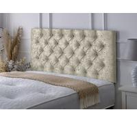 Slumbre Chesterfield Crushed Velvet 6Ft Super King 24" Headboard - Cream