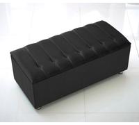 Slumbre Diana Plush Velvet Gas Lift Ottoman Storage Box - Black