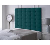 Slumbre High Cubed Chenille 4Ft Small Double 36" Headboard - Teal