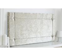 Slumbre Italia Crushed Velvet 4Ft Small Double 20" Headboard - Cream