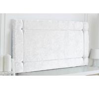 Slumbre Italia Crushed Velvet 4Ft Small Double 20" Headboard - White