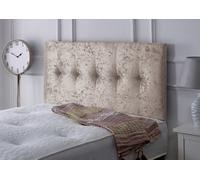 Slumbre Madrid Crushed Velvet 5Ft Kingsize 24" Headboard - Champagne