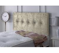 Slumbre Madrid Crushed Velvet 6Ft Super King 24" Headboard - Cream