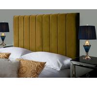 Slumbre Portland Plush Velvet 3Ft Single 36" Headboard - Turmeric