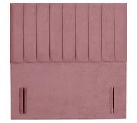 Slumbre Portland Plush Velvet 4Ft6 Double 50" Floor Standing Headboard - Pink