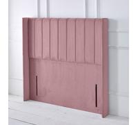 Slumbre Portland Winged Plush Velvet 4Ft Small Double 50" Floor Standing Headboard - Pink
