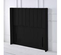 Slumbre Portland Winged Plush Velvet 4Ft6 Double 50" Floor Standing Headboard - Black