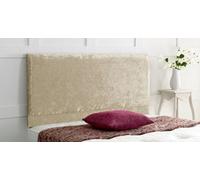 Slumbre Victoria Plain Crushed Velvet 6Ft Super King 24" Headboard - Cream
