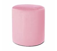 Slumbre Victoria Plush Velvet Round Foot Stool Pouffe - Pink
