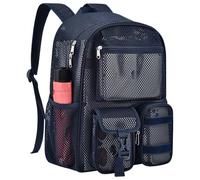 Slumou Mesh Backpack for School, 36L Large Heavy Duty Mesh Backpacks, Navy Blue, 34L US, Mesh Backpack