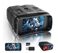 SLUNLUX Night Vision Goggles - 4K Night Vision Binoculars with 3 Inch Display, 8X Digital Zoom and 7-Level Infrared Black with White, Backlit Buttons, Type-C Fast Charging & Detachable Battery