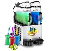 Slush Machine 2 x 12 Litres LED - Slush Machines by Royal Catering Silver