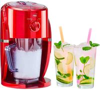 Neo Ice Crusher Slush Machine Electric Crushed Ice Freestanding Maker with Removable Jug for Blending Slushies, Cocktails, Frappe, Coffee and Iced Tea (Red)