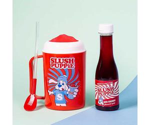 Slush Puppie Making Cup & Red Cherry Syrup Red