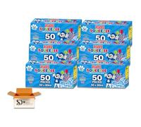 Slush Puppie Squeezee Ice Pops 50 x 60ml (Pack of 6-300 Total Liquid Ice Lollies), Assorted Retro Fruit Flavours Summer Wholesale Supply - Kids Frozen Treat Bulk Multipack