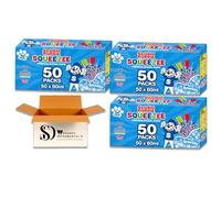 Slush Puppie Squeezee Ice Pops Variety Pack 50 x 60ml - Red Cherry, Lemon & Lime, Strawberry & Blue Raspberry | Ready-to-Freeze Fruity Ice Lollies | Kids Frozen Treat Multipack (Pack Of 3)