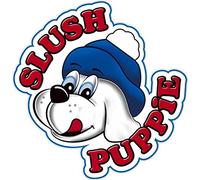 Slush Puppie Sticker - Puppy Dog for Catering, ice Cream Van Trailer Cafe (Large 250mm)