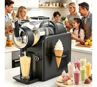 Slushie and Ice Cream Machine for Home - 75oz Capacity, LED Display, 5 Programs for Margaritas, Milkshakes, Frappés, Soft Serve - Automatic Cleaning, No Ice Needed