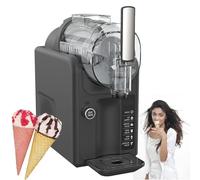 Slushie Machine, 2L Frozen Drink Maker, No Ice Needed, Self-Cleaning, Quick Cooling, 360° Rotation, Soft Serve Ice Cream Maker, 185W, Black