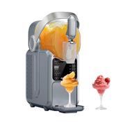 Slushie Machine, 3L No Ice Needed Slushie Maker for Home with Portable Handle, Real-time Temperature Display, 5 Preset Modes for Margaritas, Frappés, Milkshake, Juice and More