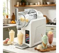 Slushie Machine, 7-in-1 Soft Serve Ice Cream & Chilled Drink Maker with Touch Screen, 68oz Self-Cleaning, 7 Preset Programs plus Custom Mode, Adjustable Texture, for Frappes White