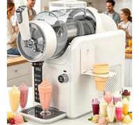 Slushie Machine, 75oz Ice Cream Machine & Slushy Machine for home, with LED Display, 5 Preset Programs for Margaritas, Frappés, Milkshakes, and Soft Serve, Automatic Cleaning, No Ice Needed White