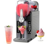 Slushie Machine for Fro-zen Drinks, One-Touch Reservation, 6 Pre-set Programs, No Ice Needed, LED Display, Ideal for Margaritas, Frappés, and Ice Cream