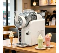 Slushie Machine No Ice Needed, 2-in-1 Soft Serve Ice Cream Maker with Self-Cleaning, 5 Preset Programs, LED Display, 2L Tank Capacity, Fast Cooling Professional Frozen Drink Maker for Bars, Cafes