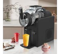 Slushie Machine No Ice Needed, 2-in-1 Soft Serve Ice Cream Maker with Self-Cleaning, 5 Preset Programs, LED Display, 2L Tank Capacity, Fast Cooling Professional Frozen Drink Maker for Bars, Cafes