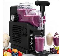 Slushie Machine No Ice Needed, 205W 5-in-1 Slushy Maker with 5 Presets, Adjustable Temperature, Commercial Cold Drink & Soft Serve Ice Cream Maker