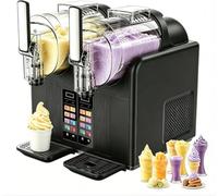 Slushie Machine, No Ice Needed, Fast Cooling Drink Maker with 7 Presets, Self-Cleaning for Cocktails, Milkshakes, Smoothies & Frappés, 2 X 2L Capacity